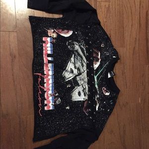 Cropped Galaxy Sweatshirt